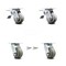 Service Caster 4 Inch Thermoplastic Rubber Caster Set with Roller Bearing 2 Brake 2 Swivel Lock SCC-TTL30S420-TPRRF-2-BSL-2 - alternate 1